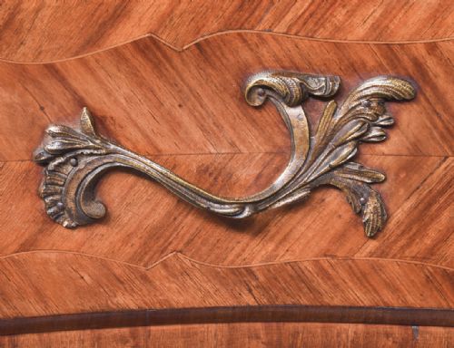 ATTRACTIVE FRENCH SCAGIOLA MARBLE TOP KINGWOOD COMMODE - ADDITIONAL PHOTO 1