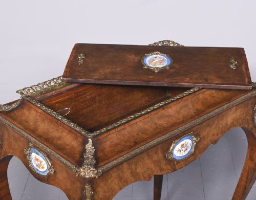RARE FREESTANDING SEVRESTYPE PLAQUE DECORATED FRENCH JARDINIRE STAND - ADDITIONAL PHOTO 7