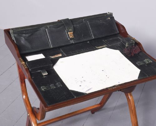 MAHOGANY FOLDING CAMPAIGN DESK - ADDITIONAL PHOTO 7