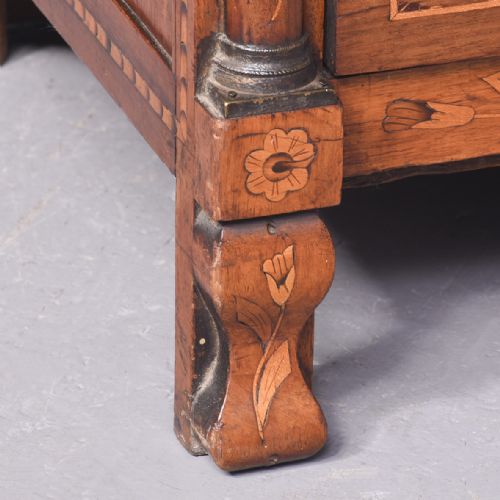 NEATSIZED EARLY 19TH CENTURY DUTCH MARQUETRY MAHOGANY CHEST OF DRAWERS - ADDITIONAL PHOTO 2