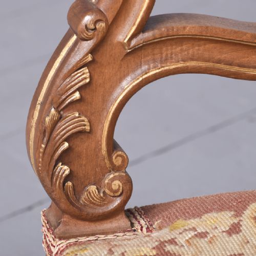 PAIR OF FRENCH WALNUT PRIEDIEU CHAIRS - ADDITIONAL PHOTO 3