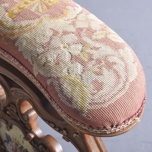 PAIR OF FRENCH WALNUT PRIEDIEU CHAIRS - ADDITIONAL PHOTO 11