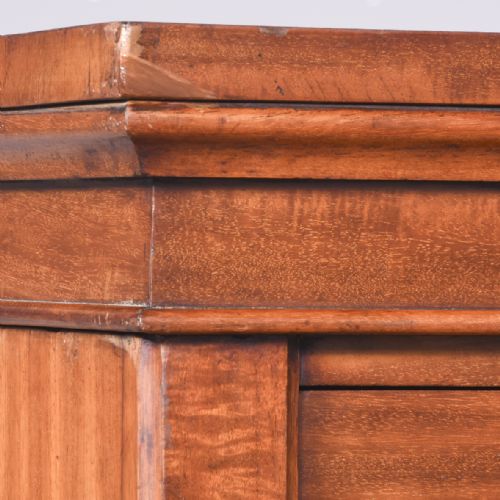 RARE OUTSIZED VICTORIAN FIGURED MAHOGANY WELLINGTON CHEST - ADDITIONAL PHOTO 1