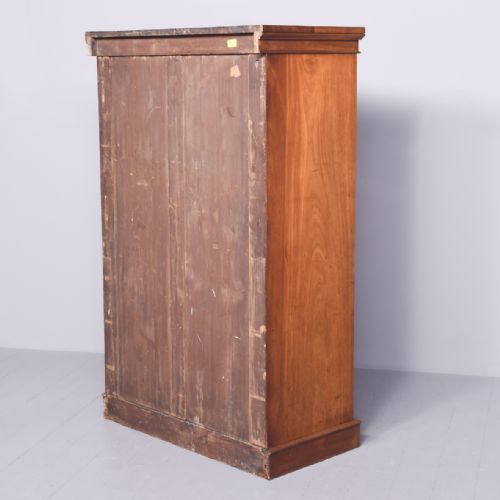 RARE OUTSIZED VICTORIAN FIGURED MAHOGANY WELLINGTON CHEST - ADDITIONAL PHOTO 8