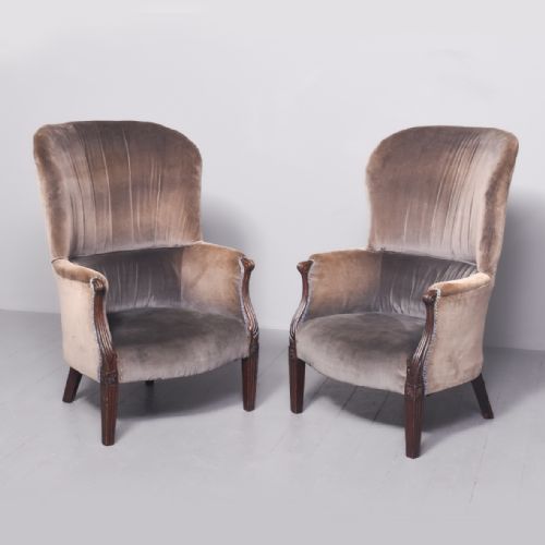Pair of Georgian Barrel Back Chairs