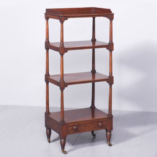 
Elegant George IV Mahogany Four-tier Whatnot