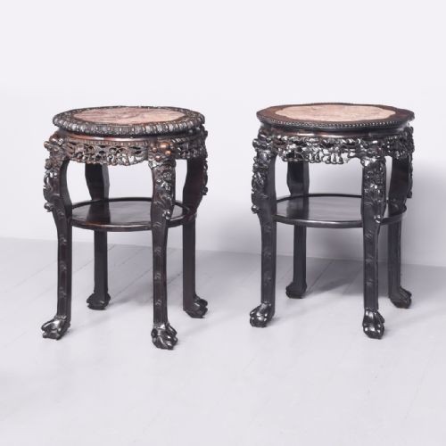 MATCHED PAIR OF QING PLANT STANDS - ADDITIONAL PHOTO 6