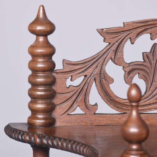 WALNUT 5 TIER WHATNOT - ADDITIONAL PHOTO 2
