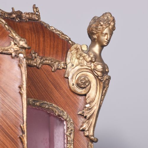 EXHIBITION QUALITY LARGE ORMOLU MOUNTED LOUIS XVI STYLE KINGWOOD AND VERNIS MARTIN VITRINE - ADDITIONAL PHOTO 3