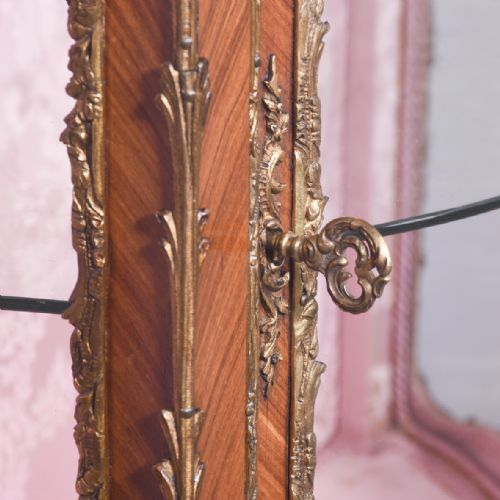 EXHIBITION QUALITY LARGE ORMOLU MOUNTED LOUIS XVI STYLE KINGWOOD AND VERNIS MARTIN VITRINE - ADDITIONAL PHOTO 4