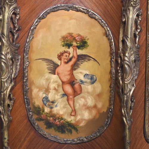 EXHIBITION QUALITY LARGE ORMOLU MOUNTED LOUIS XVI STYLE KINGWOOD AND VERNIS MARTIN VITRINE - ADDITIONAL PHOTO 8