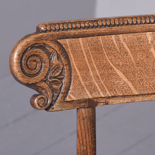 SET OF 7 REGENCY POLLARD OAK AND ELM DINING CHAIRS INCLUDING TWO CARVERS - ADDITIONAL PHOTO 1
