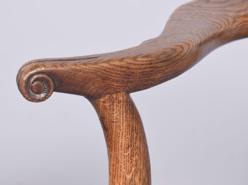 SET OF 7 REGENCY POLLARD OAK AND ELM DINING CHAIRS INCLUDING TWO CARVERS - ADDITIONAL PHOTO 6