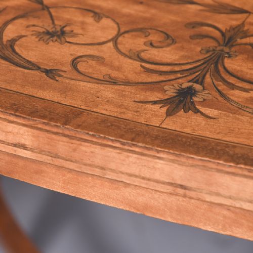 PAIR OF SUPERB QUALITY 19TH CENTURY MARQUETRYINLAID SATINWOOD COFFEE TABLES BY EDWARDS AND ROBERTS OF LONDON - ADDITIONAL PHOTO 5
