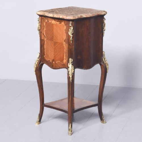 INLAID KINGWOOD AND ORMOLU MOUNTED FRENCH LAMPSTAND OR SIDE CABINET - ADDITIONAL PHOTO 9