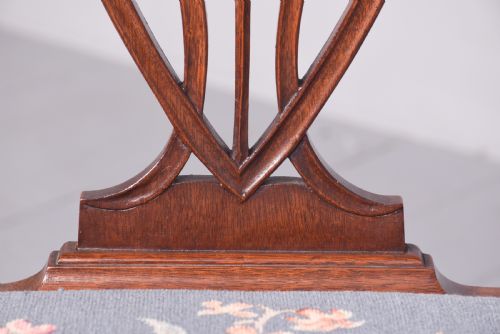 SET OF 8 6 2 EDWARDIAN PERIOD HEPPLEWHITE MAHOGANY DINING CHAIRS - ADDITIONAL PHOTO 2