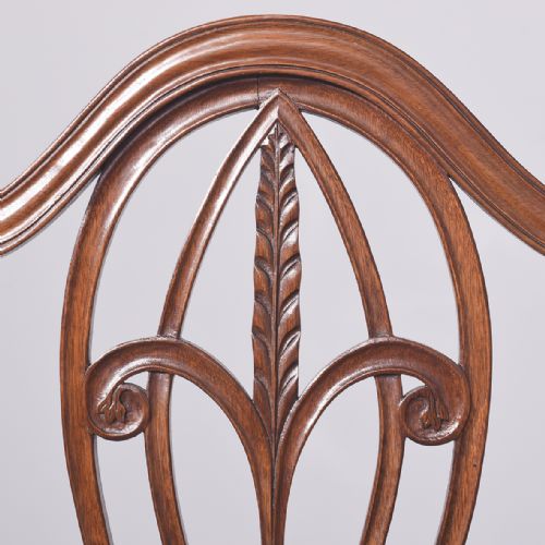 SET OF 8 6 2 EDWARDIAN PERIOD HEPPLEWHITE MAHOGANY DINING CHAIRS - ADDITIONAL PHOTO 4