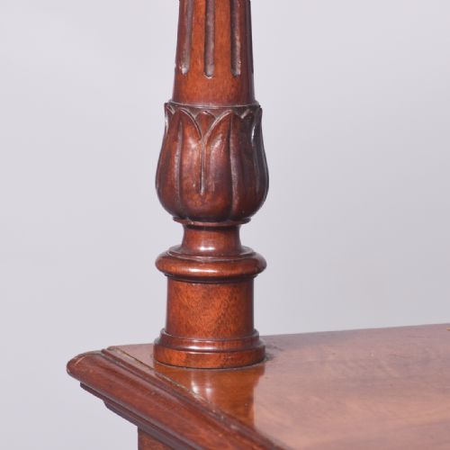TALL PAIR OF VICTORIAN MAHOGANY CABINETSLAMPSTANDS - ADDITIONAL PHOTO 3