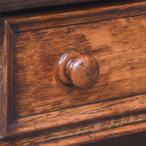 CARVED OAK DESK BY DRUCE CO LONDON - ADDITIONAL PHOTO 4