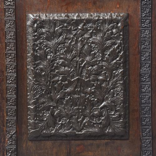 CARVED OAK DESK BY DRUCE CO LONDON - ADDITIONAL PHOTO 10