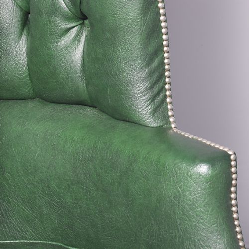 ATTRACTIVE GEORGE III BUTTONBACK MAHOGANY WING CHAIR - ADDITIONAL PHOTO 4