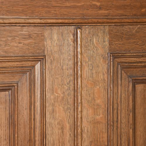 CARVED OAK 4 DOOR BOOKCASE - ADDITIONAL PHOTO 8