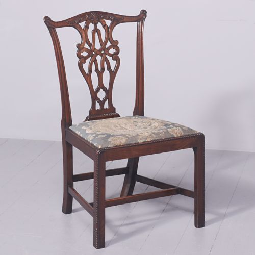 SET OF 6 CHIPPENDALE STYLE GEORGIAN MAHOGANY DINING CHAIRS - ADDITIONAL PHOTO 1