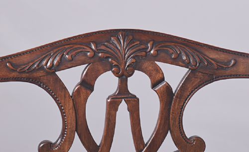 SET OF 6 CHIPPENDALE STYLE GEORGIAN MAHOGANY DINING CHAIRS - ADDITIONAL PHOTO 2