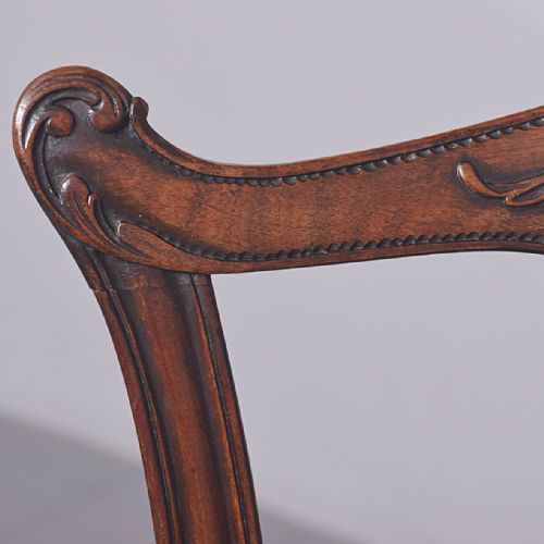 SET OF 6 CHIPPENDALE STYLE GEORGIAN MAHOGANY DINING CHAIRS - ADDITIONAL PHOTO 6