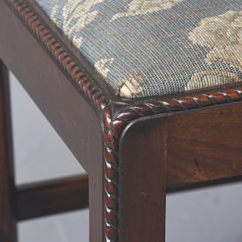 SET OF 6 CHIPPENDALE STYLE GEORGIAN MAHOGANY DINING CHAIRS - ADDITIONAL PHOTO 7