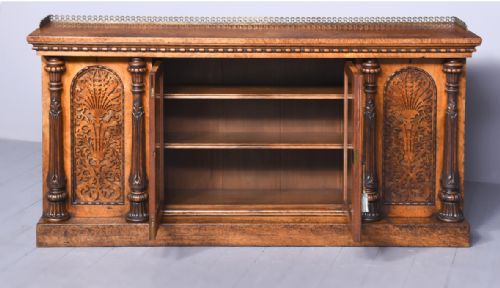 BURR WALNUT AND AMBOYNA CREDENZA - ADDITIONAL PHOTO 15