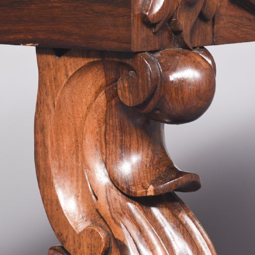 ROSEWOOD AND MARBLE TOPPED PIER TABLE - ADDITIONAL PHOTO 3