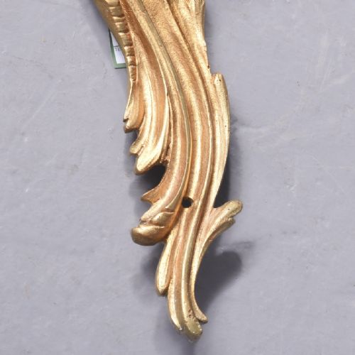SET OF 3 GILDED BRASS WALL SCONCES - ADDITIONAL PHOTO 1