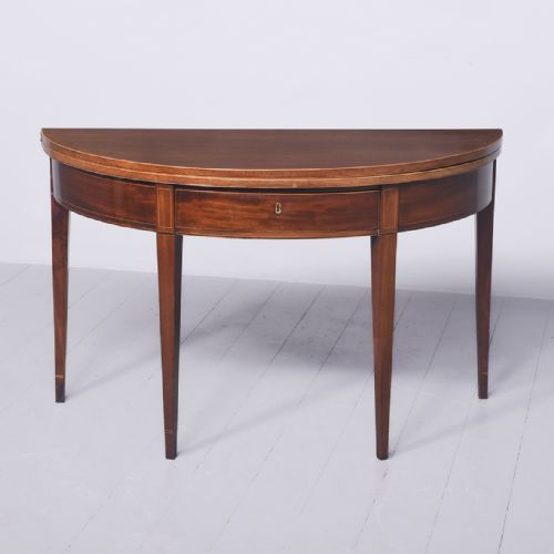 George III Mahogany Fold-over Tea Table