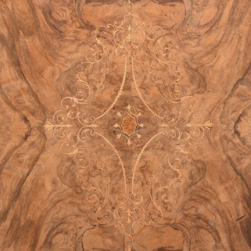 BURR WALNUT ORMOLU MOUNTED AND INLAID BOW END CREDENZA - ADDITIONAL PHOTO 1