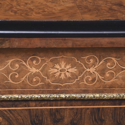 BURR WALNUT ORMOLU MOUNTED AND INLAID BOW END CREDENZA - ADDITIONAL PHOTO 10