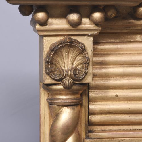 LATE GEORGIAN TRIPTYCH CARVED AND GILDED OVERMANTEL MIRROR - ADDITIONAL PHOTO 2