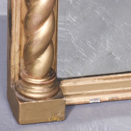 LATE GEORGIAN TRIPTYCH CARVED AND GILDED OVERMANTEL MIRROR - ADDITIONAL PHOTO 3