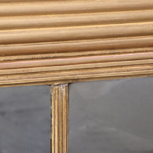 LATE GEORGIAN TRIPTYCH CARVED AND GILDED OVERMANTEL MIRROR - ADDITIONAL PHOTO 4