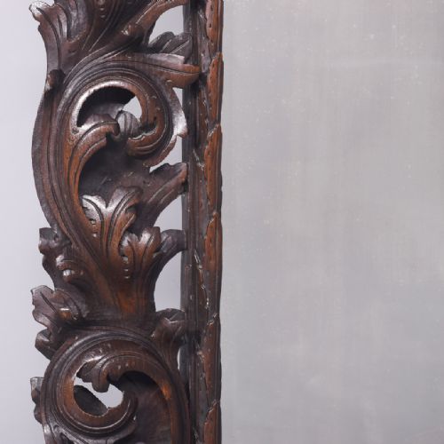 MAGNIFICENT LARGE CARVED RENAISSANCESTYLE BEVEL EDGE WALL MIRROR - ADDITIONAL PHOTO 3