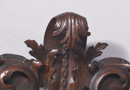 MAGNIFICENT LARGE CARVED RENAISSANCESTYLE BEVEL EDGE WALL MIRROR - ADDITIONAL PHOTO 5