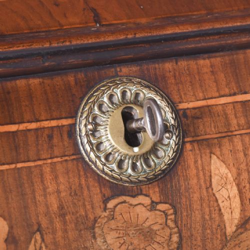 QUALITY DUTCH MARQUETRYINLAID WALNUT BLOCK FRONTED BUREAU - ADDITIONAL PHOTO 2
