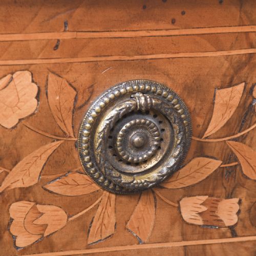 QUALITY DUTCH MARQUETRYINLAID WALNUT BLOCK FRONTED BUREAU - ADDITIONAL PHOTO 3