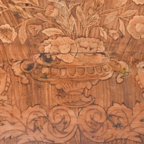 QUALITY DUTCH MARQUETRYINLAID WALNUT BLOCK FRONTED BUREAU - ADDITIONAL PHOTO 4