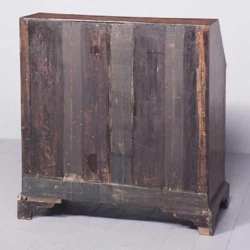 QUALITY DUTCH MARQUETRYINLAID WALNUT BLOCK FRONTED BUREAU - ADDITIONAL PHOTO 14