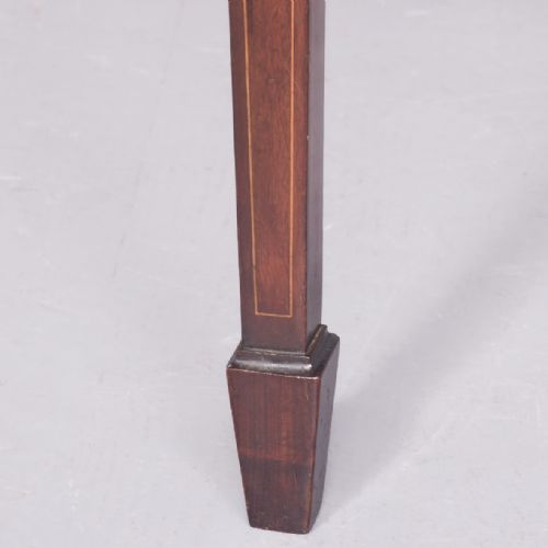 ATTRACTIVE GEORGE III STYLE CROSSBANDED AND INLAID MAHOGANY HALL TABLE - ADDITIONAL PHOTO 1