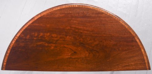 ATTRACTIVE GEORGE III STYLE CROSSBANDED AND INLAID MAHOGANY HALL TABLE - ADDITIONAL PHOTO 5