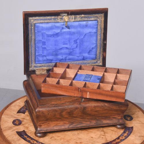 WILLIAM IV SARCOPHAGUSSHAPED ROSEWOOD JEWELLERY BOX - ADDITIONAL PHOTO 4