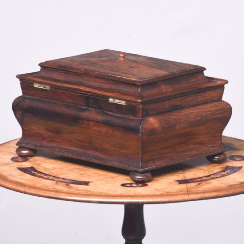 WILLIAM IV SARCOPHAGUSSHAPED ROSEWOOD JEWELLERY BOX - ADDITIONAL PHOTO 6