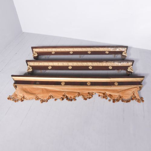 3 GEORGE IV MAHOGANY AND GILDED PELMETS - ADDITIONAL PHOTO 2